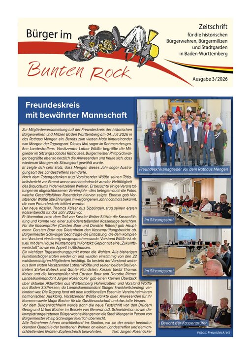 Titelbild Bürger im Bunten Rock 3/2026