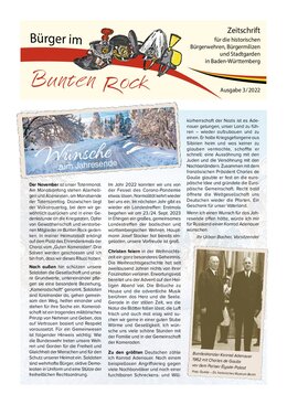 Titelbild Bürger im Bunten Rock 3/2022