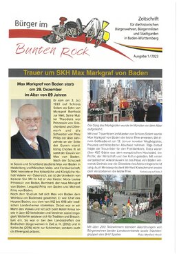 Titelbild Bürger im Bunten Rock 1/2023